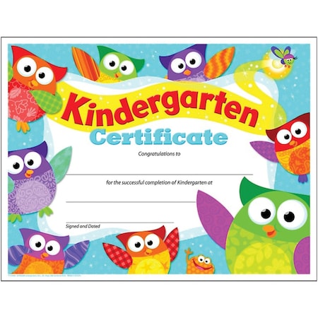 Trend Enterprises Kindergarten Certificate Owl-Stars!®, PK180 T17009